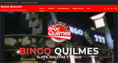 Desktop Screenshot of bingoquilmes.com